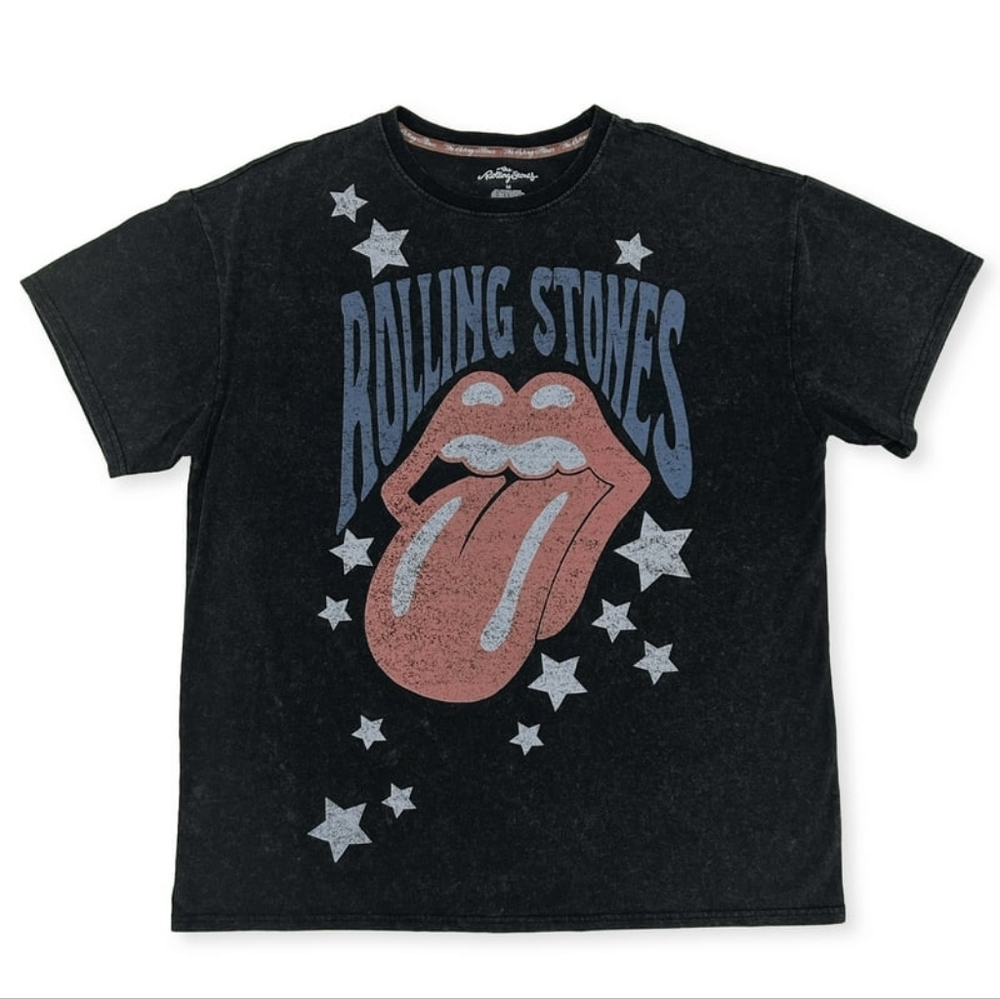 The Rolling Stones Black and Red Sleep Tee